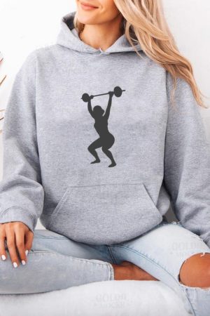 Woman Snatch Overhead Silhouette Hoodie